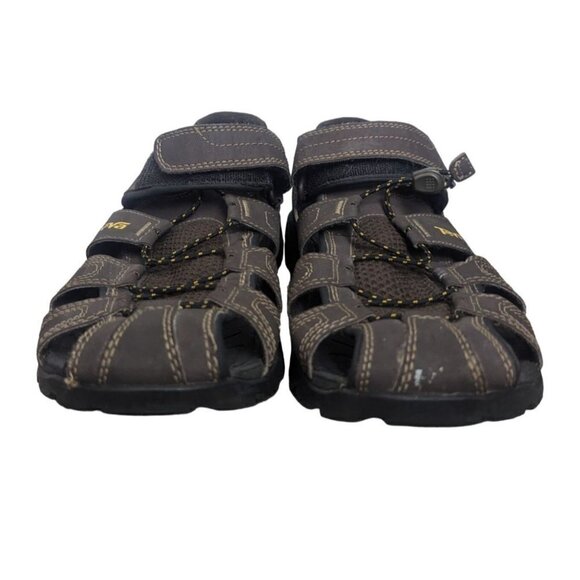 Teva Mens Size 10 Forebay Fisherman Sport Hiking Sandals Brown ShocPad 1001116 - Picture 12 of 13